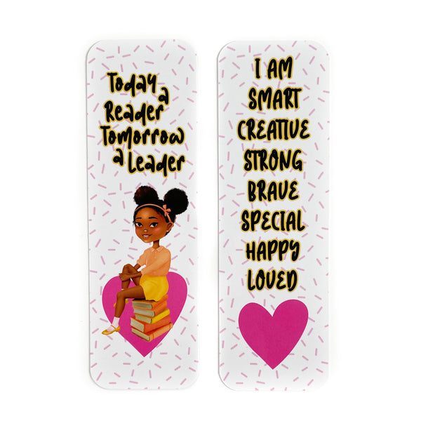 GIRLS AFFIRMATIONS BOOKMARK - YOUNG BLACK GIRL