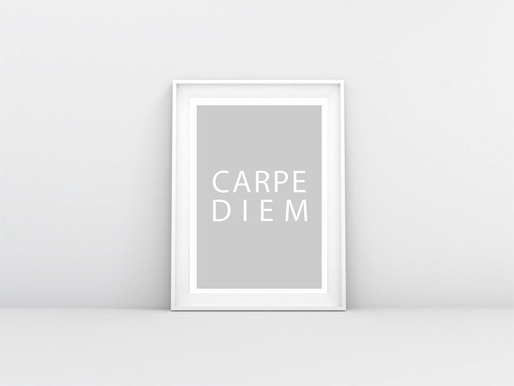 Carpe Diem Quote Wall Print