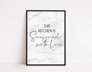 This Kitchen is Seasoned With Love Wall Print | Kitchen Wall art