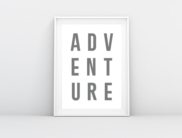 Adventure Wall Print | Bold, Pastel or Grey