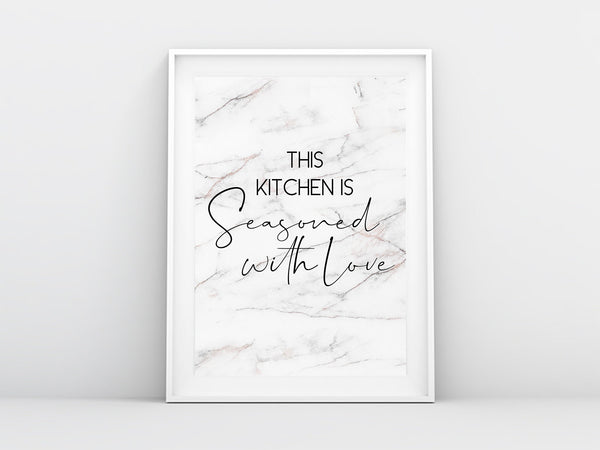This Kitchen is Seasoned With Love Wall Print | Kitchen Wall art