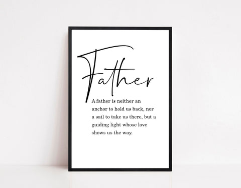 Father Definition Quote Print