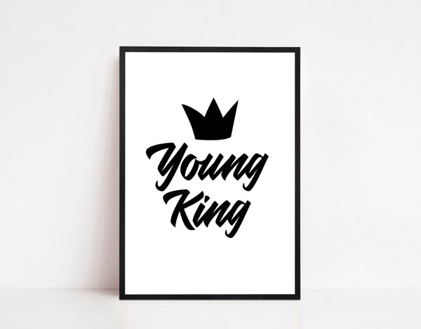 Young King Quote Print | Boys room wall art